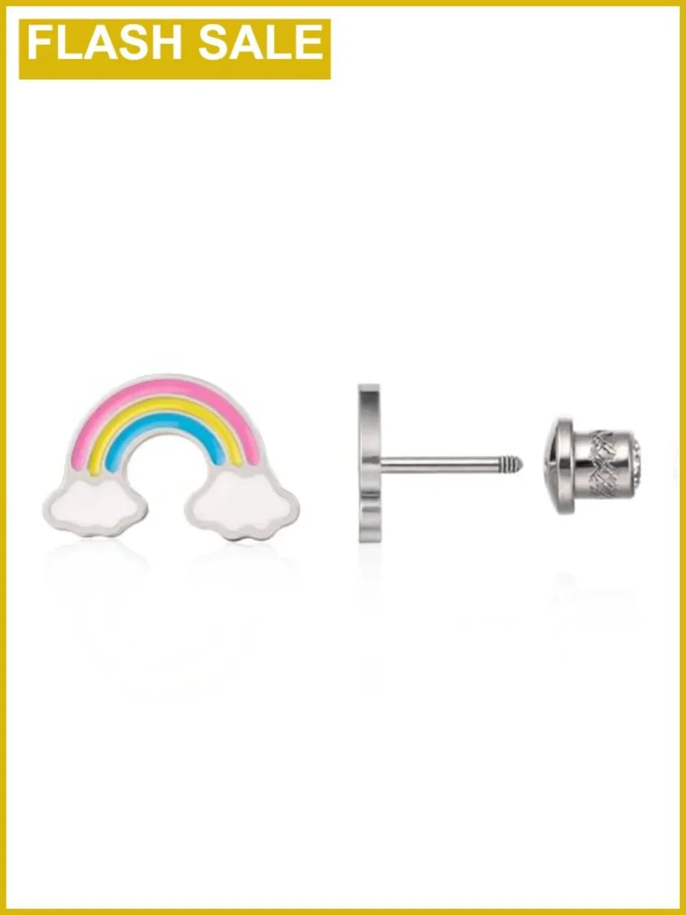 Titanium Screw Back Stud Earrings for Sensitive Ears 20G